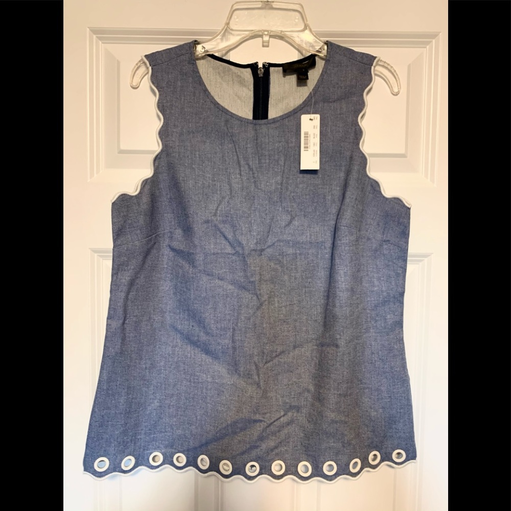 JCrew blue denim top